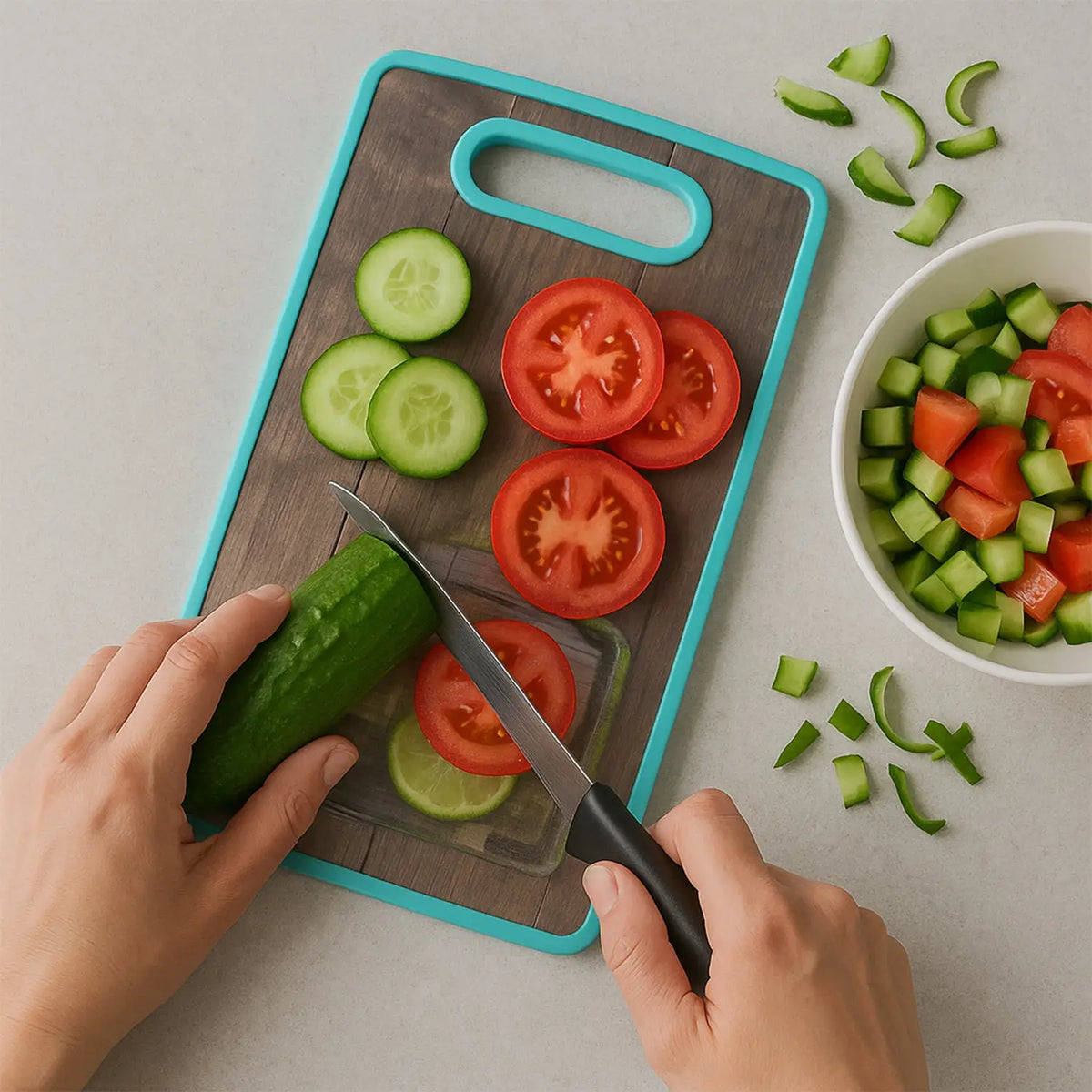 Premium Multipurpose Cutting Board with Handle Durable Kitchen Chopping Board (1 Pc  36x23 Cm) HP DD