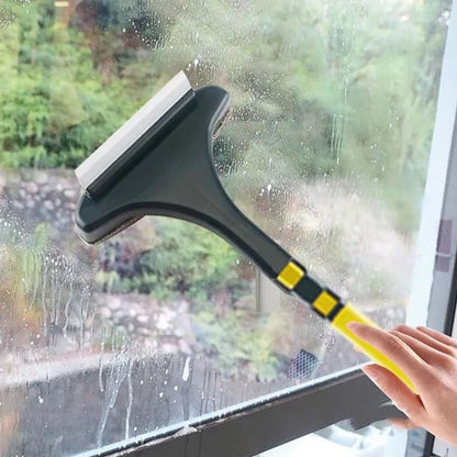 2-in-1 Mesh & Wiper Window Cleaning Brush with Extended Handle