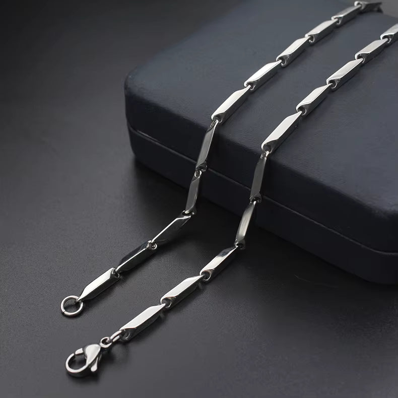 316L Stainless Steel Men Seed Chain Necklace Fashion Titanium Chain Necklace Jewelry