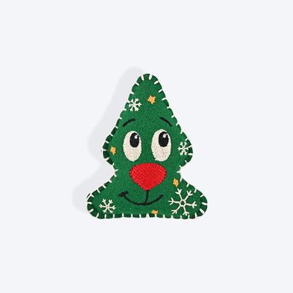 HUFT Goofy Xmas Tree Dog Collar Insert (Green) - Heads Up For Tails