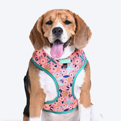 HUFT Bloom Wildly Reversible Harness For Dogs - Pink - Heads Up For Tails