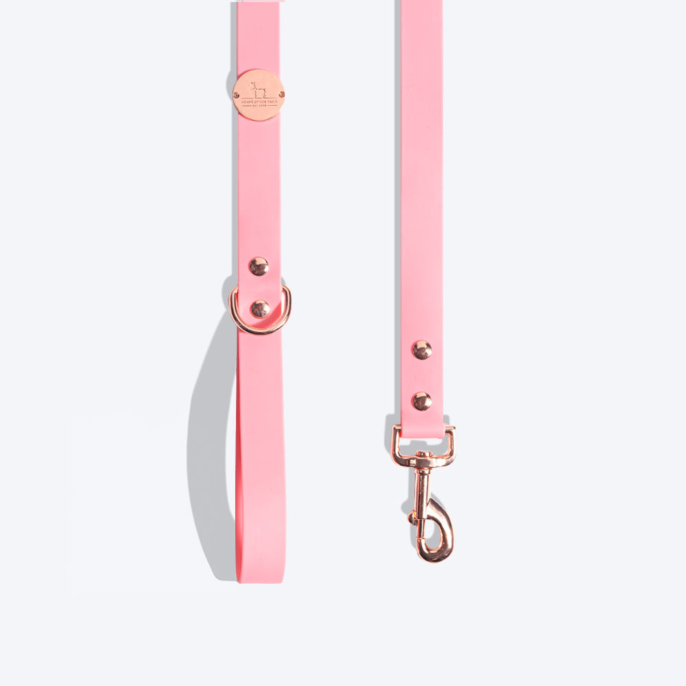 HUFT Pastel Pawprint Rain Friendly Dog Leash - Pink - 1.2 m - Heads Up For Tails