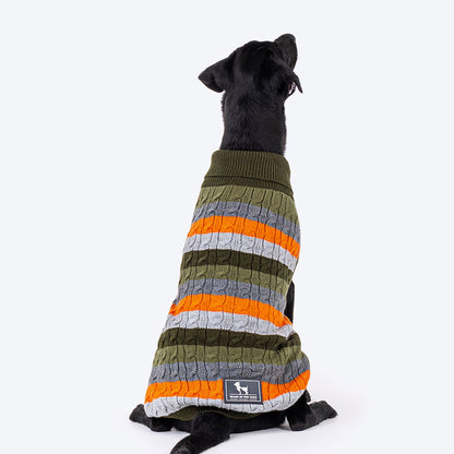 HUFT Cable Knit Dog Sweater - Grey - Heads Up For Tails