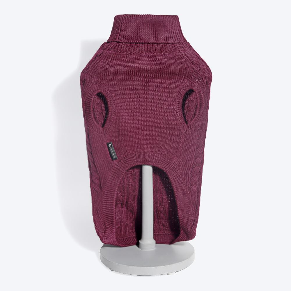 HUFT Cable Knit Dog Sweater - Mauve5
