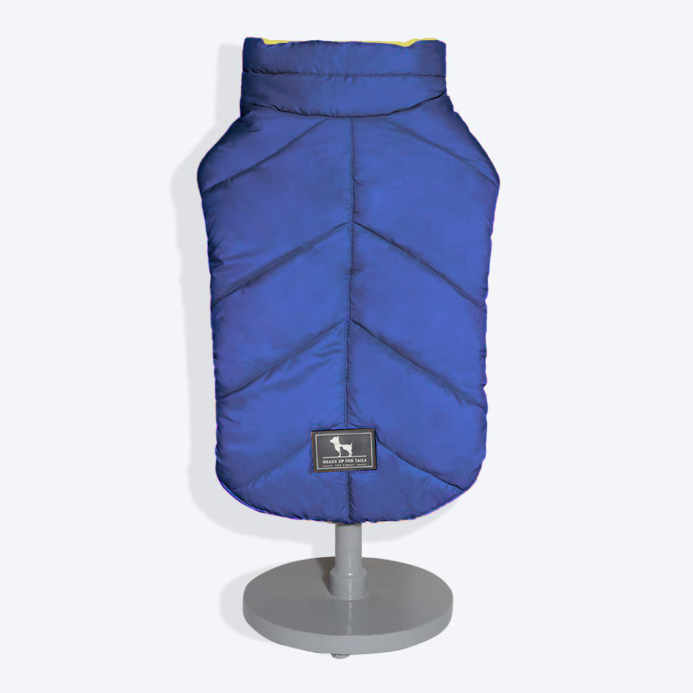 HUFT Cozy Pupper Reversible Dog Jacket - Dark Blue/Green - Heads Up For Tails