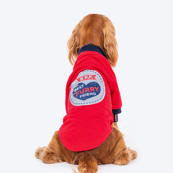 HUFT Fleece Dog Sweatshirt - Red - Heads Up For Tails