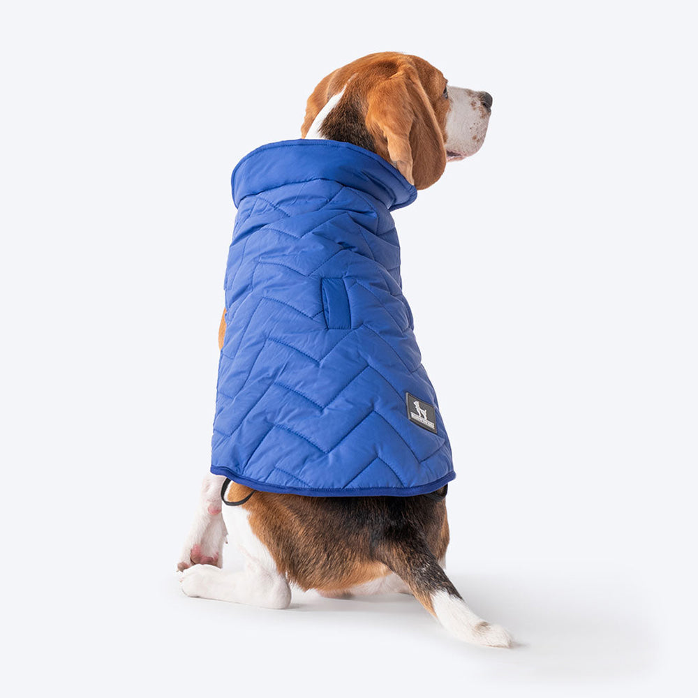 HUFT Wintersong Corduroy Reversible Dog Jacket - Blue - Heads Up For Tails