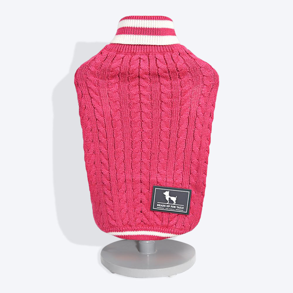 HUFT Fuzzy Buddy Dog Sweater - Pink5