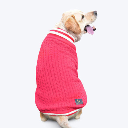HUFT Fuzzy Buddy Dog Sweater - Pink - Heads Up For Tails