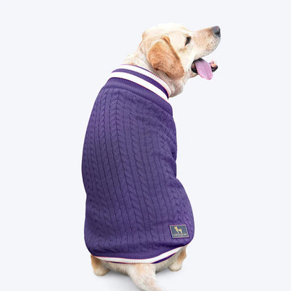 HUFT Fuzzy Buddy Dog Sweater - Purple - Heads Up For Tails