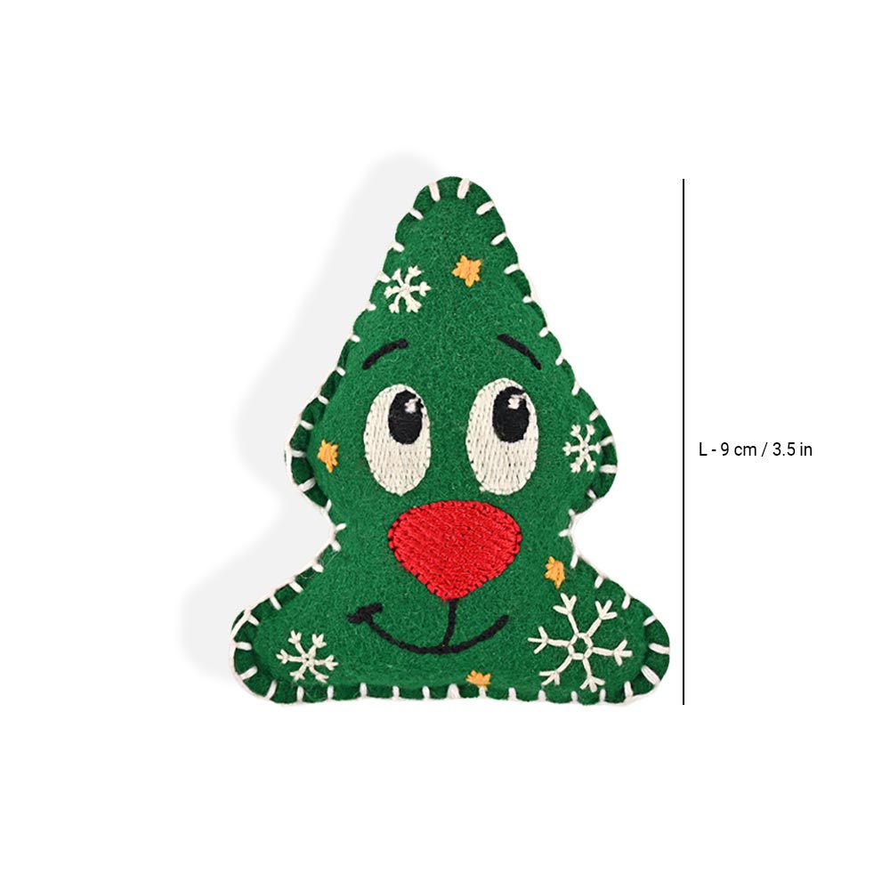 HUFT Goofy Xmas Tree Dog Collar Insert (Green) - Heads Up For Tails