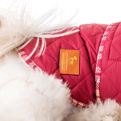 HUFT Grrberry Quilted Dog Jacket- Burnt Red - Heads Up For Tails