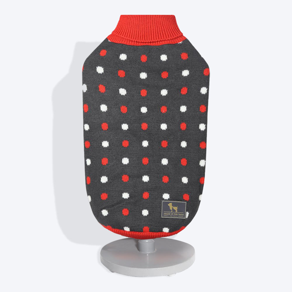 HUFT Polka Dog Sweater - Dotted Dark Grey4
