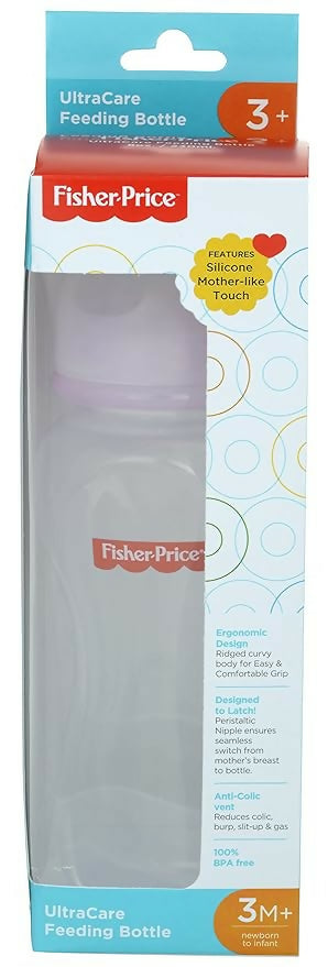 Fisher price ultra care regular neck feeding bottle (230ml,pink)