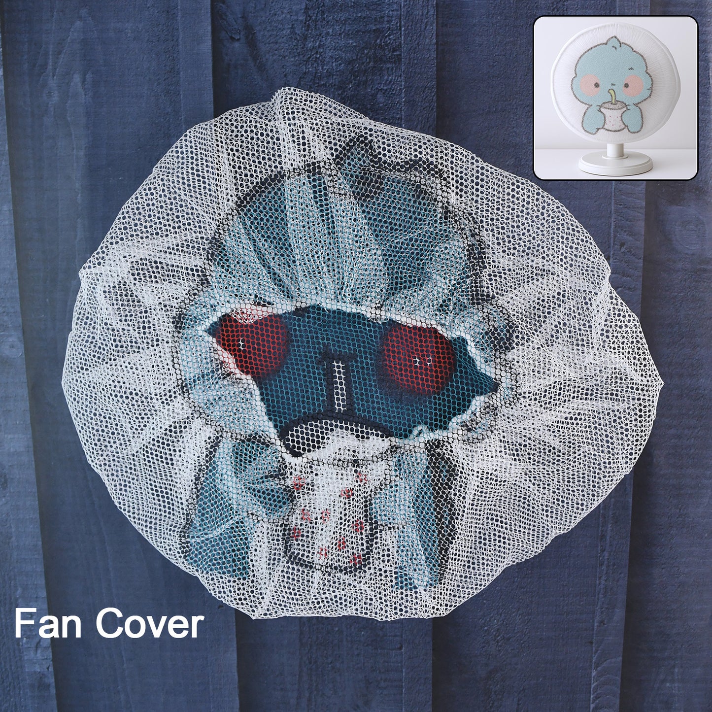 Cute Cartoon Character Fabric Mesh Fan Cover (1 Pc  Mix Design)