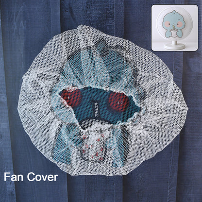 Cute Cartoon Character Fabric Mesh Fan Cover (1 Pc  Mix Design)