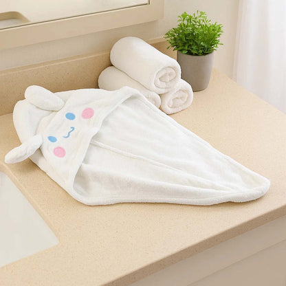 Cute Cartoon Hooded Hair Drying Towel Cap (1 Pc)