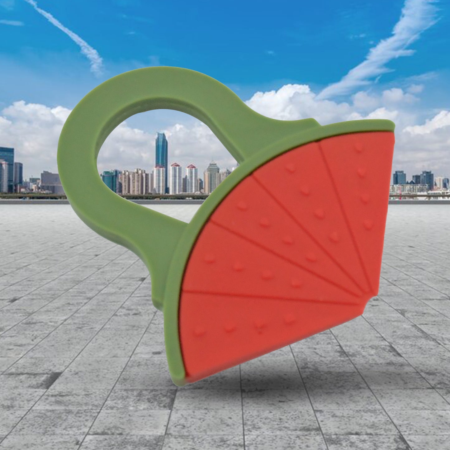 Baby Silicone Fruit Teether with 100% Food Grade, BPA-Free – Grapes, Banana, Watermelon (1 Pc)