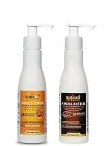 Subaxo Herbal Cocoa Butter & Honey Almond Hand & Body Lotion Combo (200ml each,Pack Of 2) - HalfPe