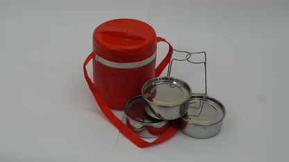 Food 3 Lunch Box (300ml *3 Container With Bag) - HalfPe