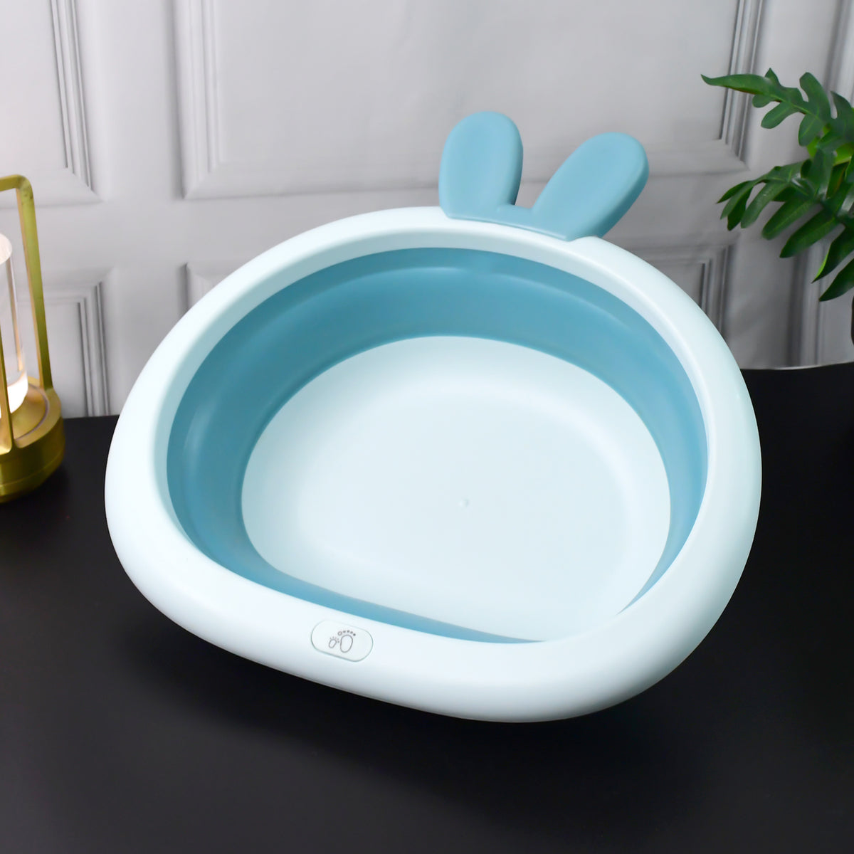Foldable Multipurpose Collapsible Basin with Bunny Ear Handle – Portable Storage & Washing Tub for Home