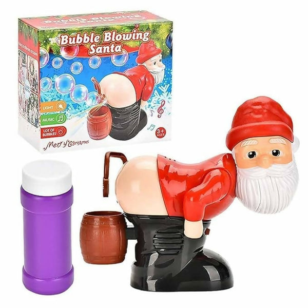 Bubble Blowing Santa Toy – Musical Bubble Maker with Flashing Lights for Kids