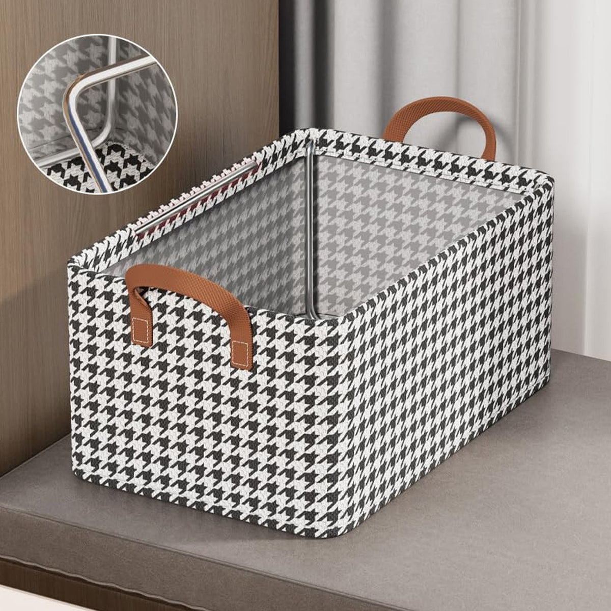 Foldable Fabric Storage Box With Handles (47 X 28 Cm) HP DD