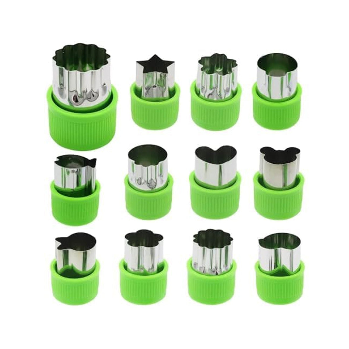 Stainless Steel Cookie Cutter Shapes Set Baking Cooking Food Decoration  (12 Pcs Set) HP DD