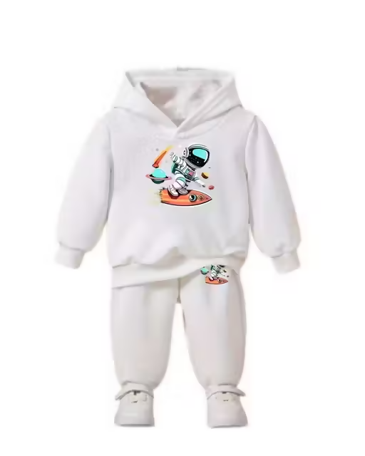Kids Hooded Top & Bottom Clothing Set Luck Fashion
