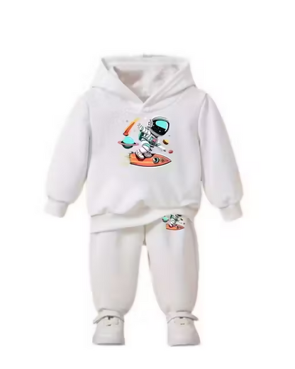 Kids Hooded Top & Bottom Clothing Set Luck Fashion