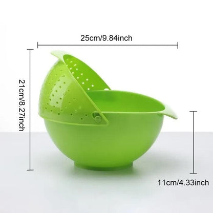 Plastic Revolving Multi Functional Vegetable Fruit Wash Basket - HalfPe