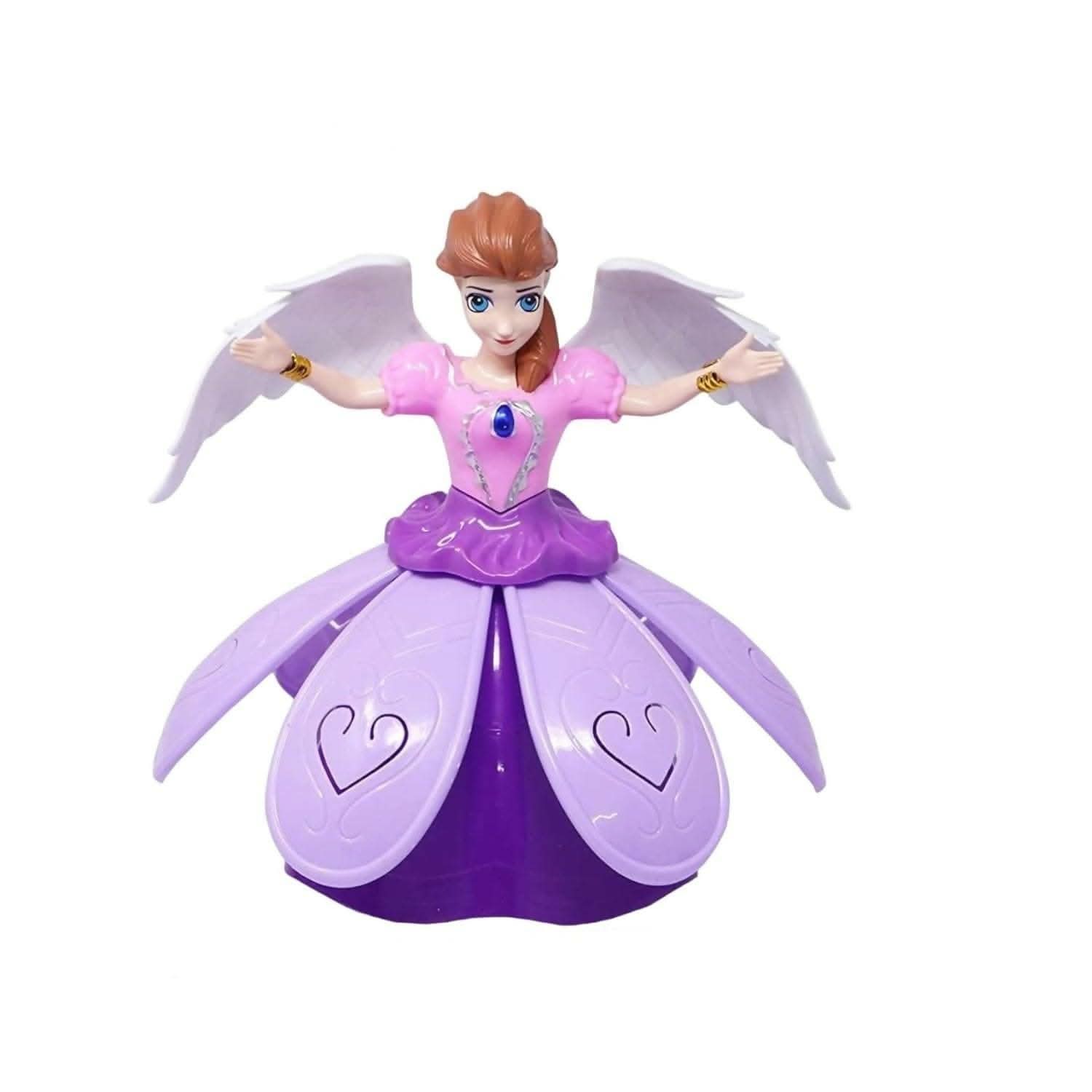 Dancing Miracle Princess Toy Doll with Wings (Purple) - HalfPe
