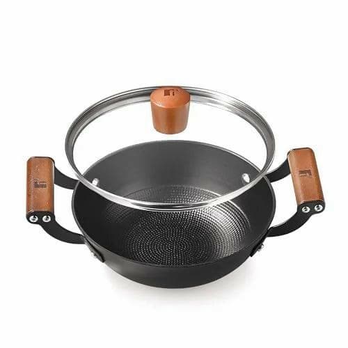 Bergner Odin 24 Cm Cast Iron Kadai/kadhai With Glass Lid - HalfPe