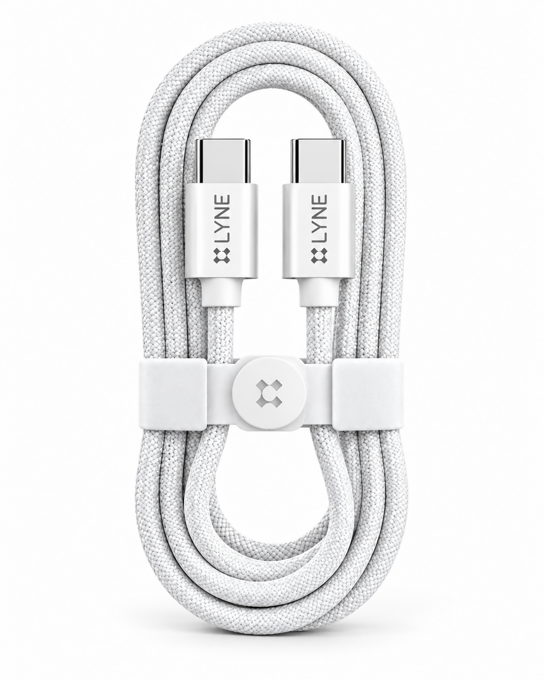 LYNE Flexy 65C Startup-34 65W USB-C to USB-C Fast Charging Cable – 1 Metre, White