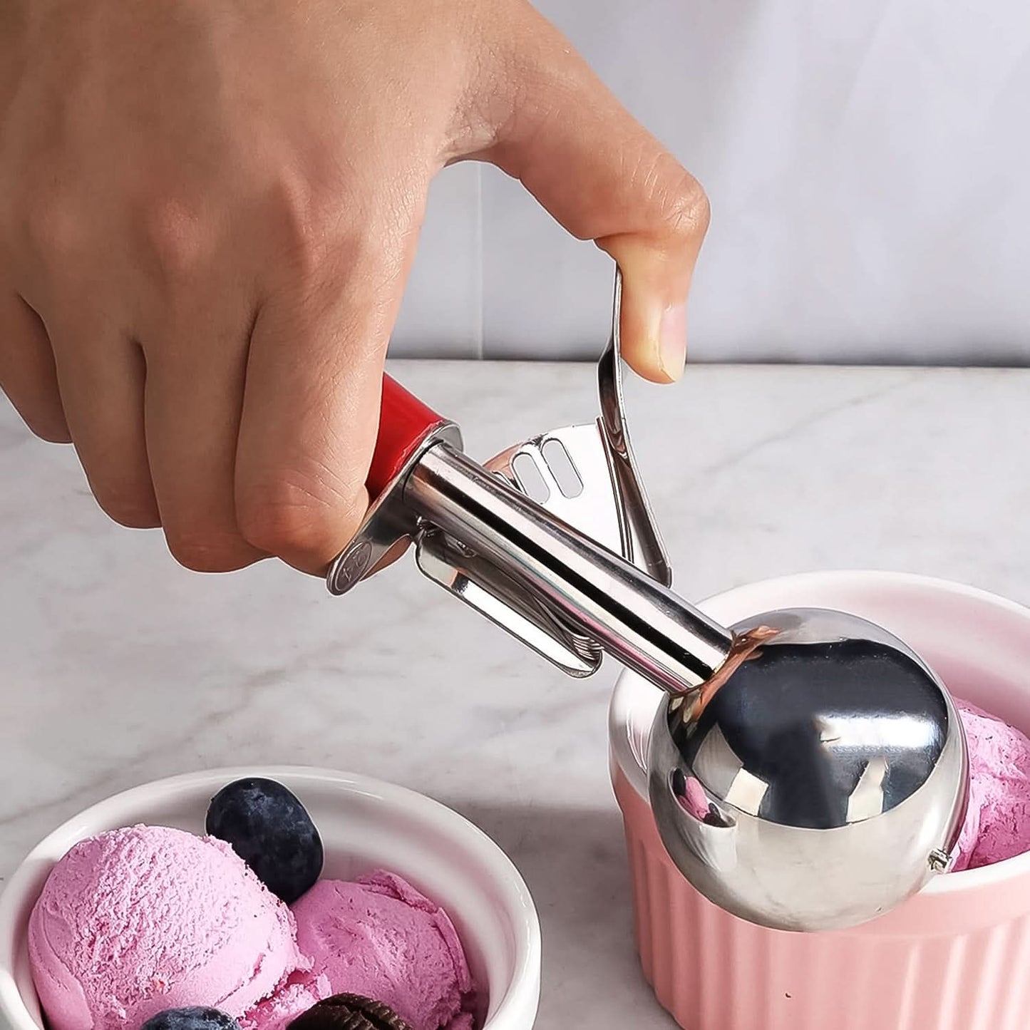 Apex Ice Cream Scoop  70 Ml Stainless Steel Head With Ergonomic Handle (1 Pc)