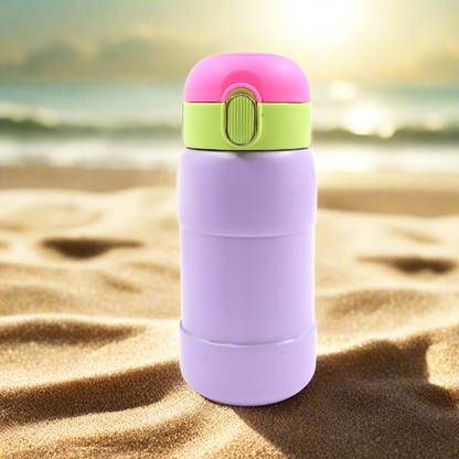 Duck Stainless Steel Water Bottle – 400 ml BPA-Free Thermos with Spill-Proof Cap (1 Pc)