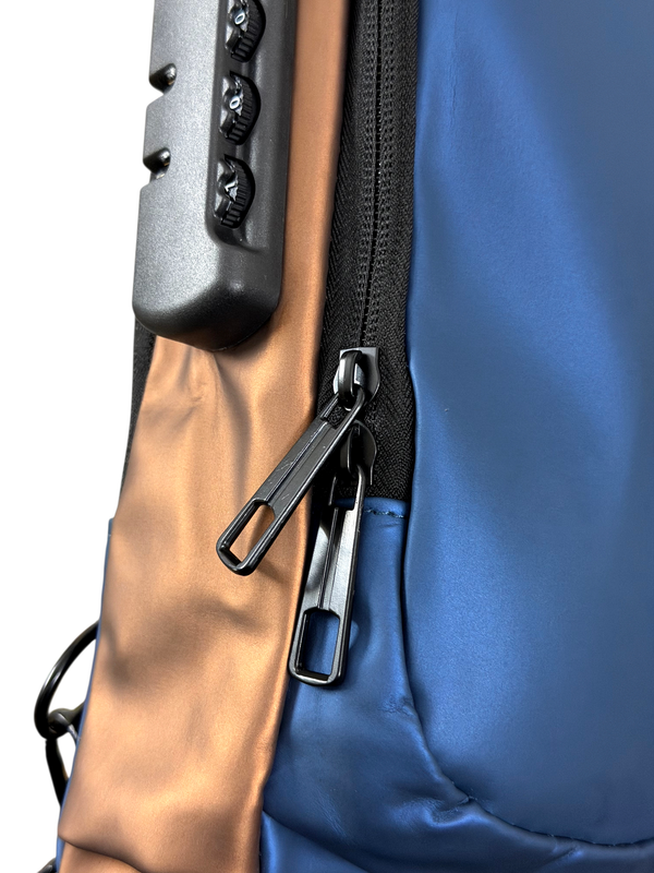 Buddy Cares Unisex Sling Bag, Black, Crossbody Chest Bag for Travel and Daily Use – Blue – view 5 – Buddy Cares