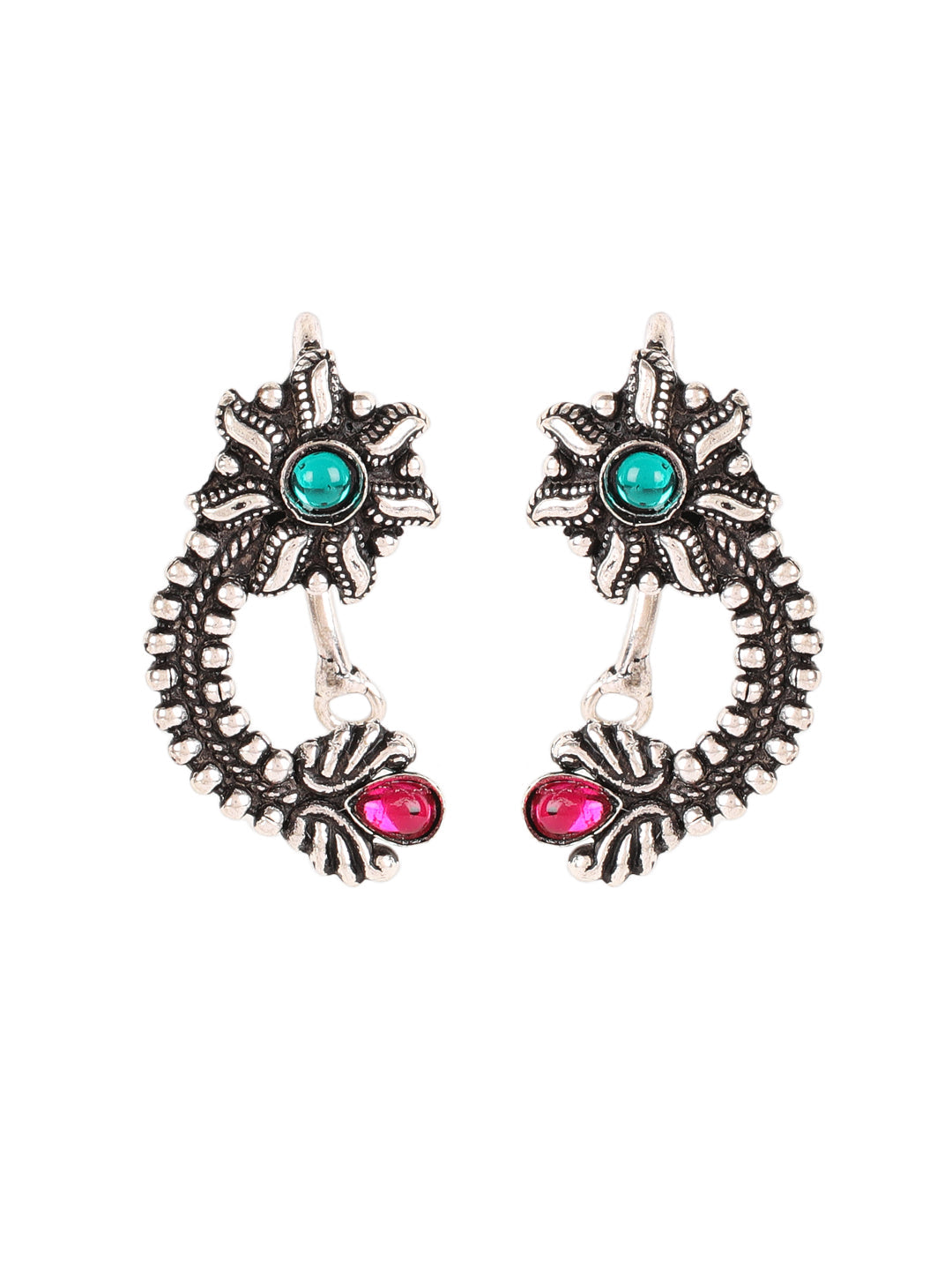 Oxidized Silver-Plated Nose Pins