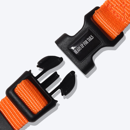 HUFT Essentials Nylon Dog H-Harness - Orange - Heads Up For Tails