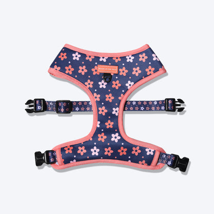 HUFT Flower Child Reversible Harness For Dogs - Blue & Pink - Heads Up For Tails