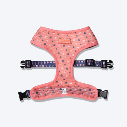 HUFT Flower Child Reversible Harness For Dogs - Blue & Pink - Heads Up For Tails