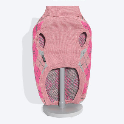 HUFT Argyle Dog Sweater - Pink5