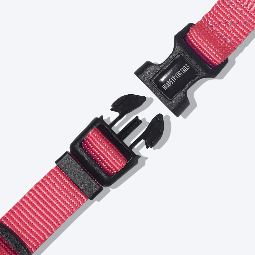 HUFT Essentials Nylon Dog H-Harness - Dark Pink - Heads Up For Tails