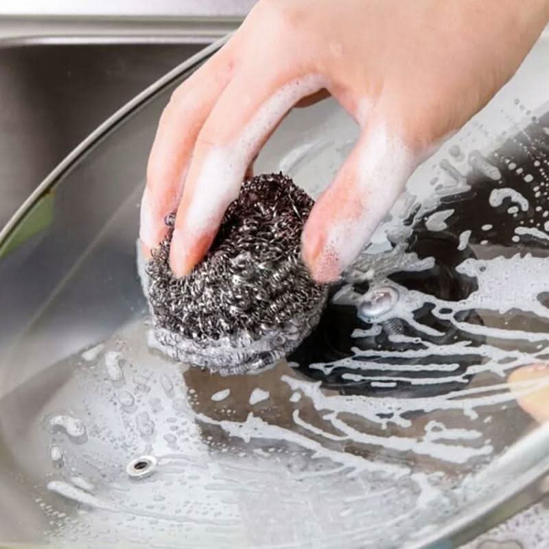 Round Shape Stainless Steel Scrubber (Pack Of 6) HP DD