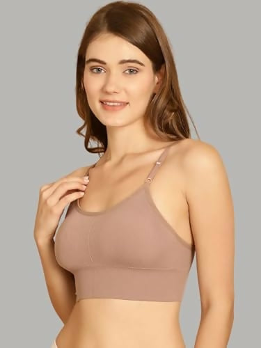 DaintyCLIQ "Easy Peasy" Women’s Sports Bra with Soft Molded Cups & Adjustable Straps (Pack of 1) DaintyCLiQ