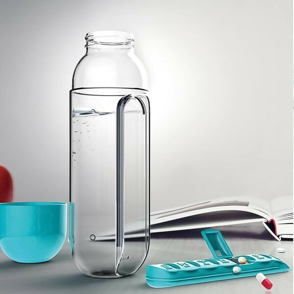 Multi-Functional Pill & Water Bottle – Travel Kit 600ml -Mix Color ABHI Mobiles