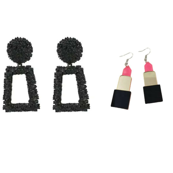 Bold & Beautiful Earrings Combo Set of 2 Funky Statement Jewelry for Women