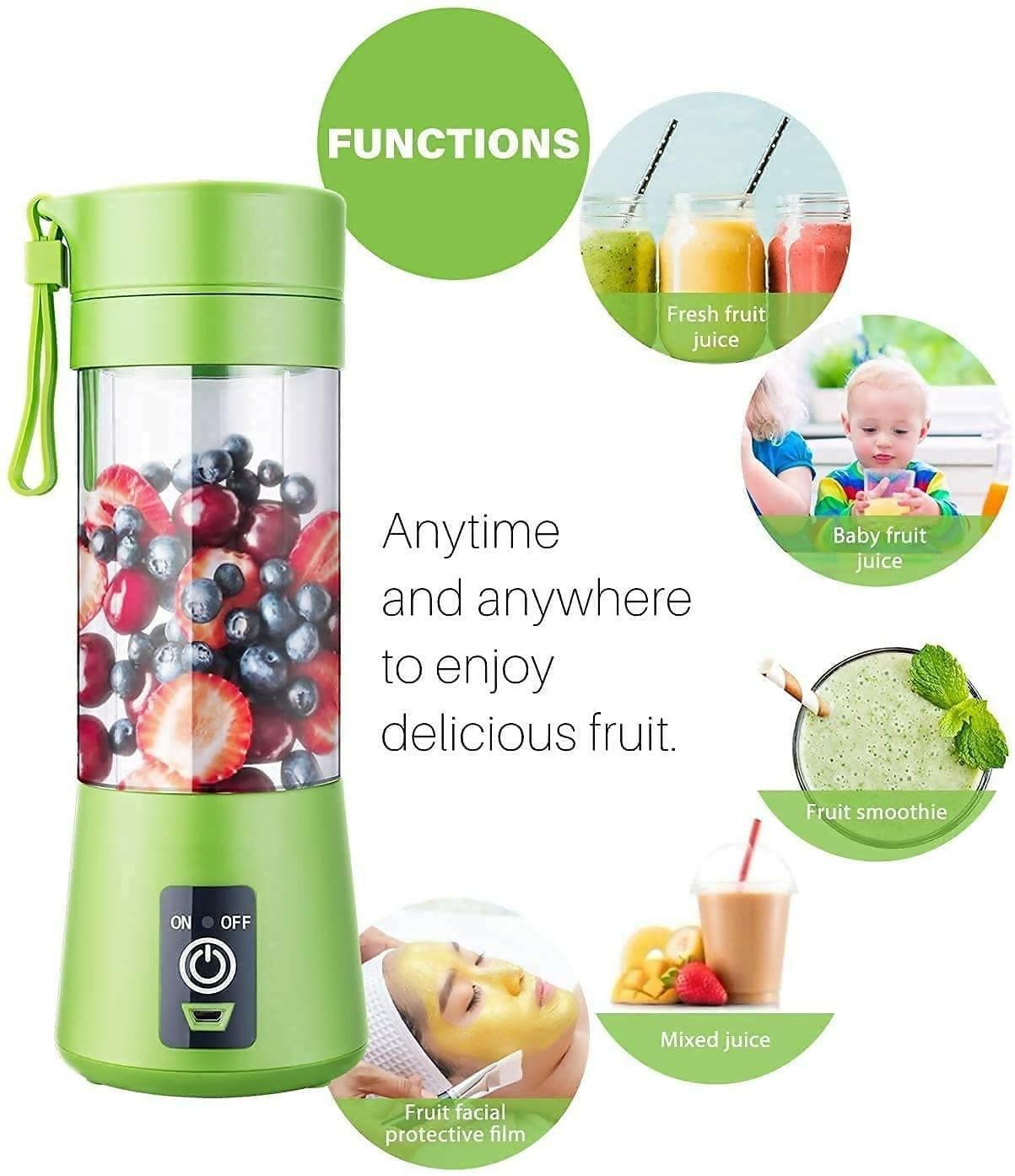 Electric Juicer Portable USB Rechargeable Handheld Smoothie Blender - HalfPe