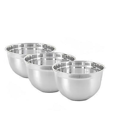 GOODLIFE Stainless Steel Bowl 12cm, 14cm and 16cm, Set of 3, Pack of (1)