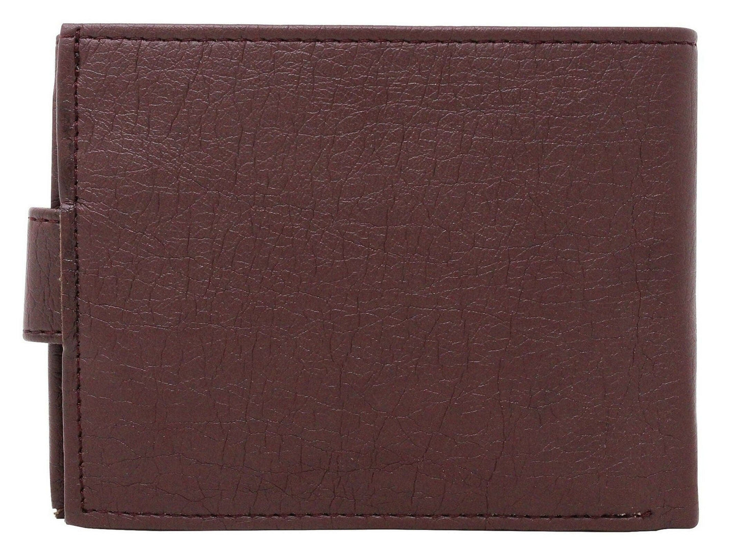 Lorem Maroon Removable Card Slot Bi-Fold Faux Leather 7 ATM Slots Wallet For Men - HalfPe